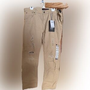NWT Copper Rivet Slim Distressed Chinos
